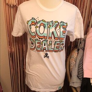 Johnny Cupcakes White Sprinkle ‘Cake Dealer' T-shirt tee